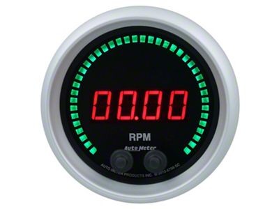 Auto Meter Sport-Comp Series 3-3/8-Inch Elite Digital In-Dash Tachometer; 0-16000 RPM (Universal; Some Adaptation May Be Required)