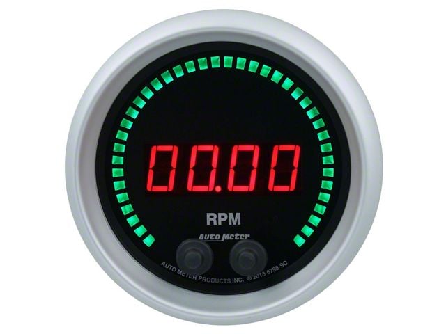 Auto Meter Sport-Comp In-Dash Tachometer; Digital (Universal; Some Adaptation May Be Required)