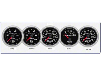 Auto Meter Voltmeter Gauge with COPO Logo; Electrical (Universal; Some Adaptation May Be Required)