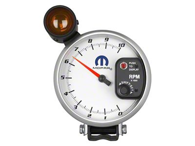 Auto Meter 5-Inch Pedestal Tachometer with Shift Light and MOPAR Logo; Electrical (Universal; Some Adaptation May Be Required)