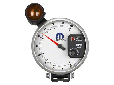 Auto Meter 5-Inch Pedestal Tachometer with Shift Light and MOPAR Logo; Electrical (Universal; Some Adaptation May Be Required)