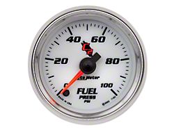 Auto Meter C2 Series 2-1/16-Inch Fuel Pressure Gauge; 0-100 PSI; Digital Stepper Motor (Universal; Some Adaptation May Be Required)