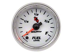 Auto Meter C2 Series 2-1/16-Inch Programmable Fuel Level Gauge; 0 ohm Empty to 280 ohm Full (Universal; Some Adaptation May Be Required)