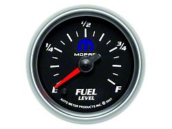 Auto Meter Fuel Level Gauge with MOPAR Logo; Digital Stepper Motor (Universal; Some Adaptation May Be Required)