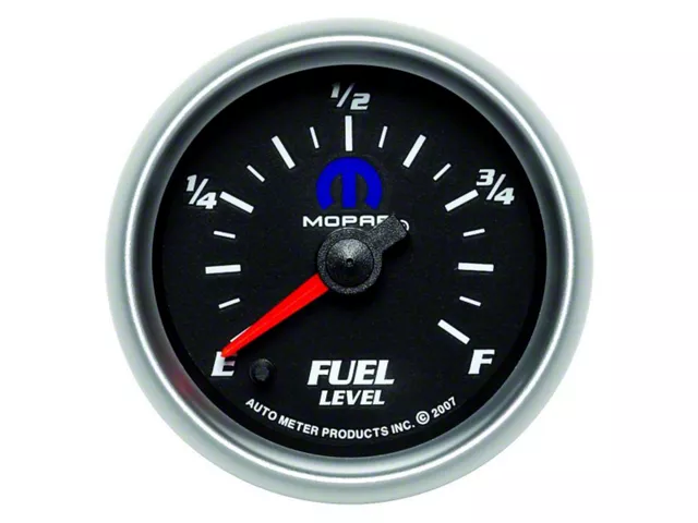 Auto Meter Fuel Level Gauge with MOPAR Logo; Digital Stepper Motor (Universal; Some Adaptation May Be Required)