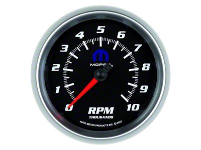 Auto Meter In-Dash Tachometer with MOPAR Logo; Electrical (Universal; Some Adaptation May Be Required)