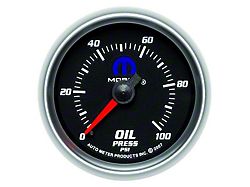 Auto Meter MOPAR Series 2-1/16-Inch Oil Pressure Gauge; 0-100 PSI; Mechanical (Universal; Some Adaptation May Be Required)