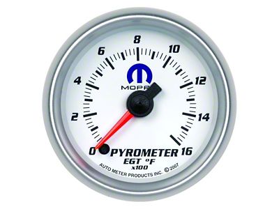 Auto Meter Pyrometer Gauge with MOPAR Logo; Digital Stepper Motor (Universal; Some Adaptation May Be Required)