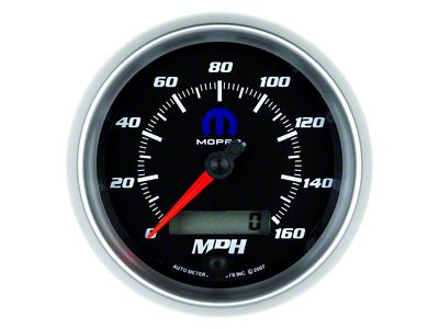 Auto Meter Speedometer Gauge with MOPAR Logo; Electrical (Universal; Some Adaptation May Be Required)