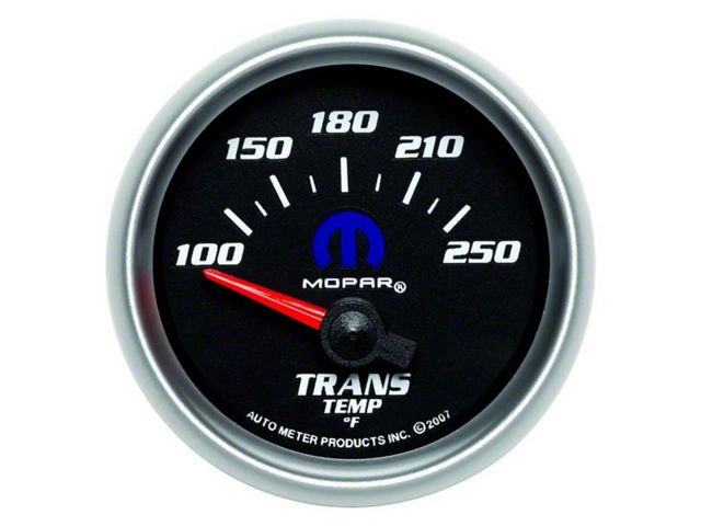 Auto Meter Transmission Temperature Gauge with MOPAR Logo; Electrical (Universal; Some Adaptation May Be Required)