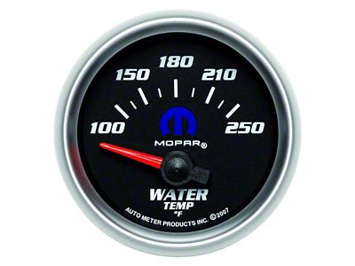 Auto Meter Water Temperature Gauge with MOPAR Logo; Electrical (Universal; Some Adaptation May Be Required)