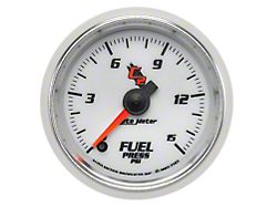 Auto Meter C2 Series 2-1/16-Inch Fuel Pressure Gauge; 0-15 PSI; Digital Stepper Motor (Universal; Some Adaptation May Be Required)