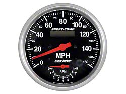 Auto Meter Sport-Comp Series 5-Inch Tachometer/Speedometer Combo; 8K RPM / 160 MPH (Universal; Some Adaptation May Be Required)