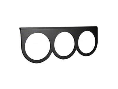 Auto Meter Triple Gauge Mounting Panel; Black; 2-5/8-Inch (Universal; Some Adaptation May Be Required)