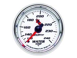 Auto Meter C2 Series 2-1/16-Inch Water Temperature Gauge; 120-240 Fahrenheit; Mechanical (Universal; Some Adaptation May Be Required)