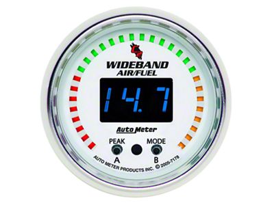 Auto Meter C2 Series 2-1/16-Inch Wideband Pro Air/Fuel Ratio Gauge; 10:1-20:1 AFR (Universal; Some Adaptation May Be Required)