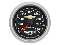 Auto Meter Water Temperature Gauge with Chevy Gold Bowtie Logo; Digital Stepper Motor (Universal; Some Adaptation May Be Required)