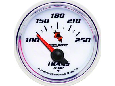 Auto Meter C2 Series 2-1/16-Inch Transmission Temperature; 100-250 Fahrenheit (Universal; Some Adaptation May Be Required)