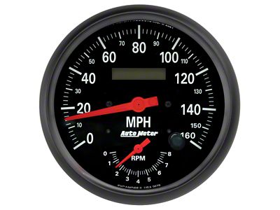 Auto Meter Z-Series 5-Inch Tachometer/Speedometer Combo; 8K RPM / 160 MPH (Universal; Some Adaptation May Be Required)