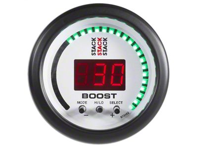 Auto Meter Stack Boost Controller Gauge; White (Universal; Some Adaptation May Be Required)