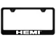 Autogold HEMI License Plate Frame; White (Universal; Some Adaptation May Be Required)