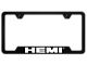 Autogold HEMI Notched License Plate Frame; White (Universal; Some Adaptation May Be Required)