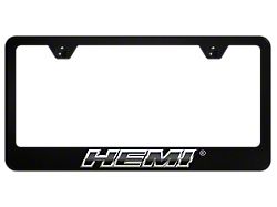 Autogold HEMI Slant License Plate Frame; Chrome (Universal; Some Adaptation May Be Required)