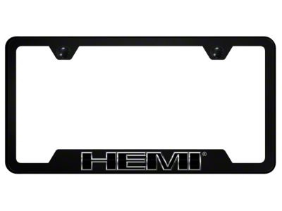 Autogold HEMI Notched License Plate Frame; Chrome (Universal; Some Adaptation May Be Required)