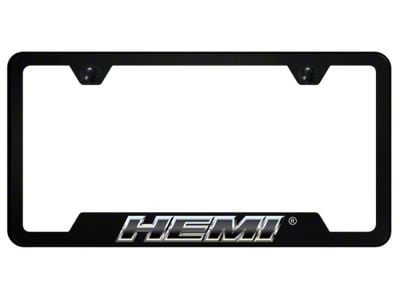 Autogold HEMI Slant Notched License Plate Frame; Chrome (Universal; Some Adaptation May Be Required)