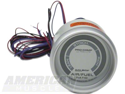 Auto Meter Ultra-Lite Series 2-1/16-Inch Narrowband Air/Fuel Ratio Gauge; Lean-Rich (Universal; Some Adaptation May Be Required)