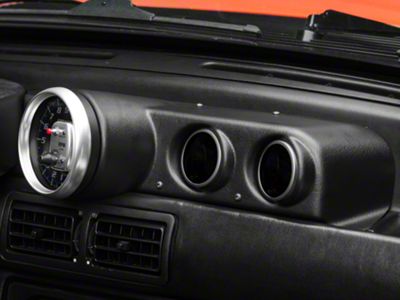 Auto Meter Dash Top Tachometer and Dual Gauge Pod Mount; 2-1/16 Inch (87-93 Mustang)