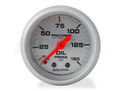 Auto Meter Pro-Comp Ultra-Lite Oil Pressure Gauge; Mechanical (Universal; Some Adaptation May Be Required)