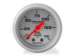 Auto Meter Pro-Comp Ultra-Lite Oil Pressure Gauge; Mechanical (Universal; Some Adaptation May Be Required)