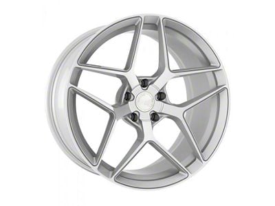 Avant Garde M650 Silver Machined Wheel; Front Only; 20x10.5 (15-20 Mustang GT350)