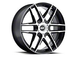 Avenue A613 Gloss Black Machined Wheel; 17x7.5; 40mm Offset (15-23 Mustang EcoBoost w/o Performance Pack, V6)
