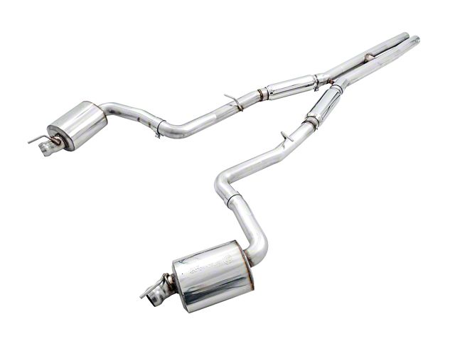 AWE Touring Edition Cat-Back Exhaust; Resonated (15-23 6.2L HEMI Challenger)