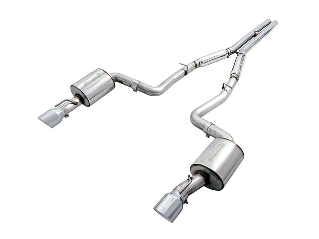 AWE Touring Edition Cat-Back Exhaust with Chrome Silver Tips; Non-Resonated (15-23 6.2L HEMI Charger)