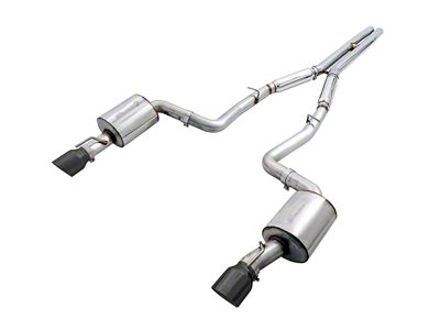 AWE Touring Edition Cat-Back Exhaust with Diamond Black Tips; Non-Resonated (15-23 6.2L HEMI Charger)