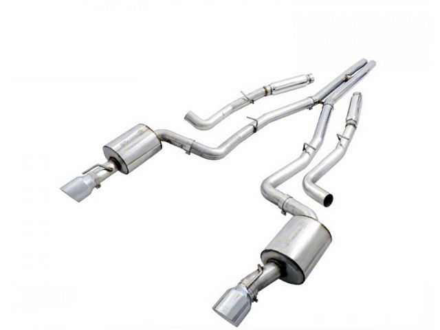 AWE Touring Edition Cat-Back Exhaust with Diamond Black Tips; Resonated (15-23 6.2L HEMI Charger)