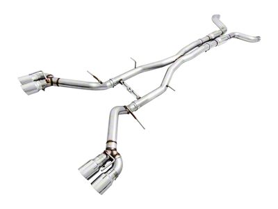 AWE Track Edition Cat-Back Exhaust with Quad Chrome Silver Tips; Resonated (16-24 6.2L Camaro Coupe w/ NPP Dual Mode Exhaust)