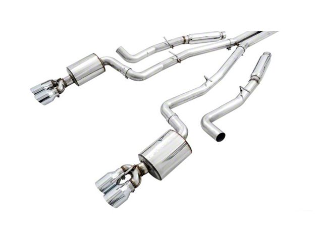 AWE Touring Edition Cat-Back Exhaust; Non-Resonated (17-22 5.7L HEMI Challenger)