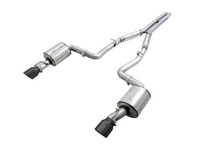 AWE Touring Edition Cat-Back Exhaust with Diamond Black Tips; Non-Resonated (17-23 5.7L HEMI Charger)