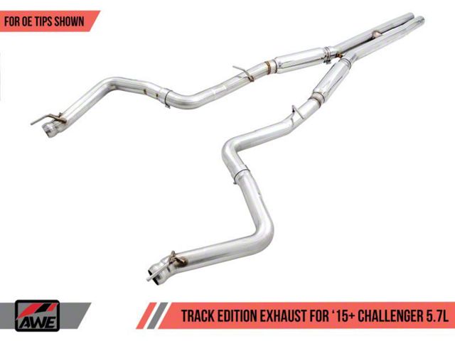 AWE Track Edition Cat-Back Exhaust (15-23 5.7L HEMI Charger)
