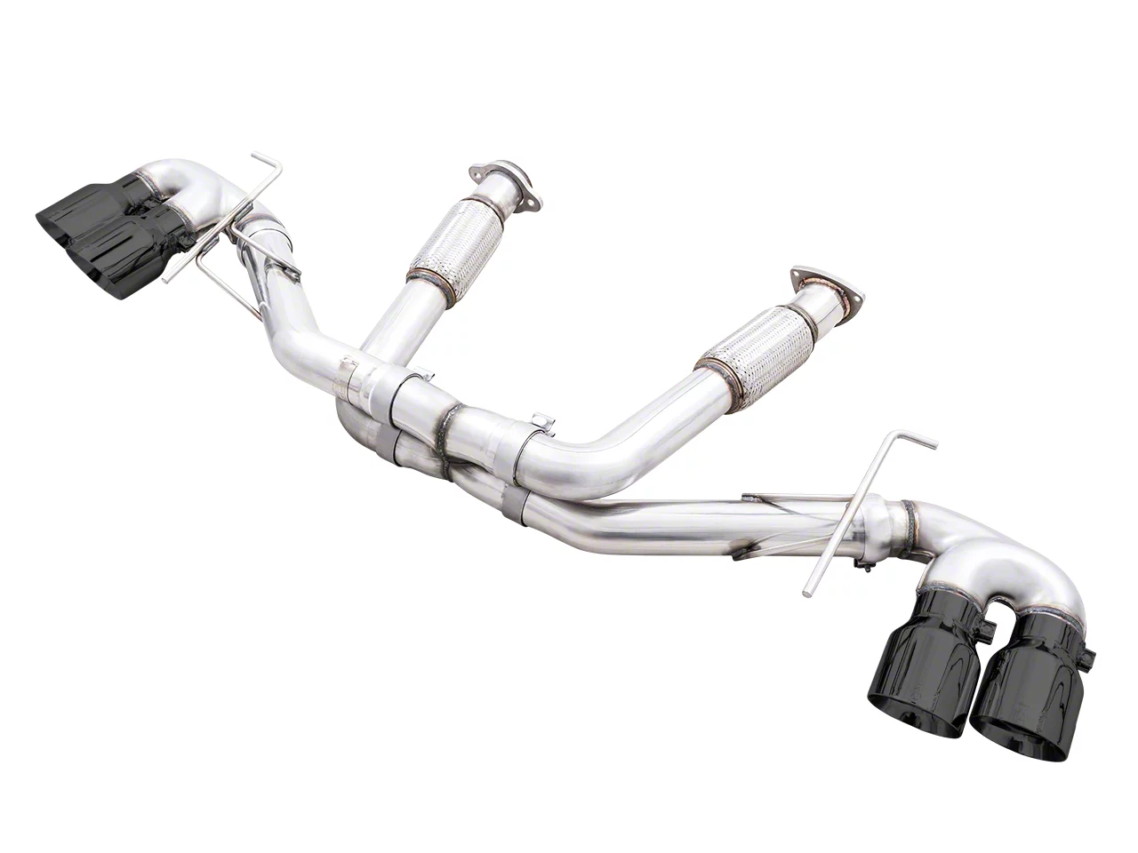 AWE Corvette Track Edition CatBack Exhaust with Quad Diamond Black