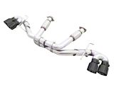 AWE Track Edition Cat-Back Exhaust with Quad Diamond Black Tips (20-26 6.2L Corvette C8)