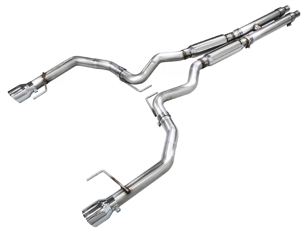 AWE Track Edition Cat-Back Exhaust with Chrome Silver Tips (2024 Mustang GT Fastback w/o Active Exhaust)
