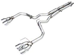 AWE Track Edition Cat-Back Exhaust with Quad Chrome Silver Tips (24-26 Mustang Dark Horse)