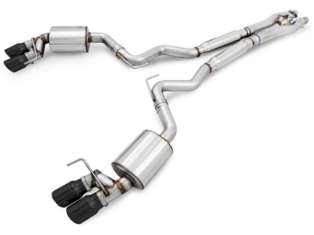 AWE SwitchPath Cat-Back Exhaust with Diamond Black Tips (15-17 Mustang GT Premium Fastback w/ MP Concepts GT350 Style Rear Diffuser)