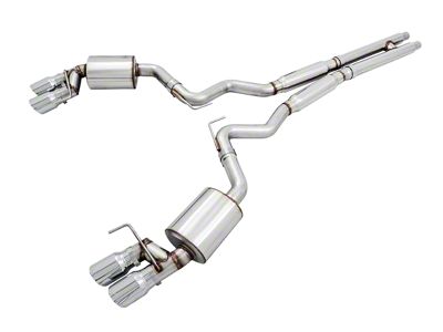 AWE Touring Edition Cat-Back Exhaust with Chrome Silver Tips (18-23 Mustang GT Fastback w/o Active Exhaust)