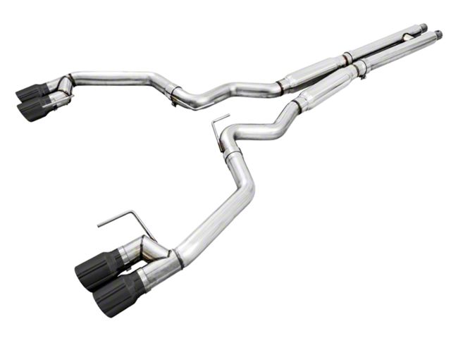 AWE Track Edition Cat-Back Exhaust with Diamond Black Tips (15-17 Mustang GT Premium Fastback w/ GT350 Rear Valance)